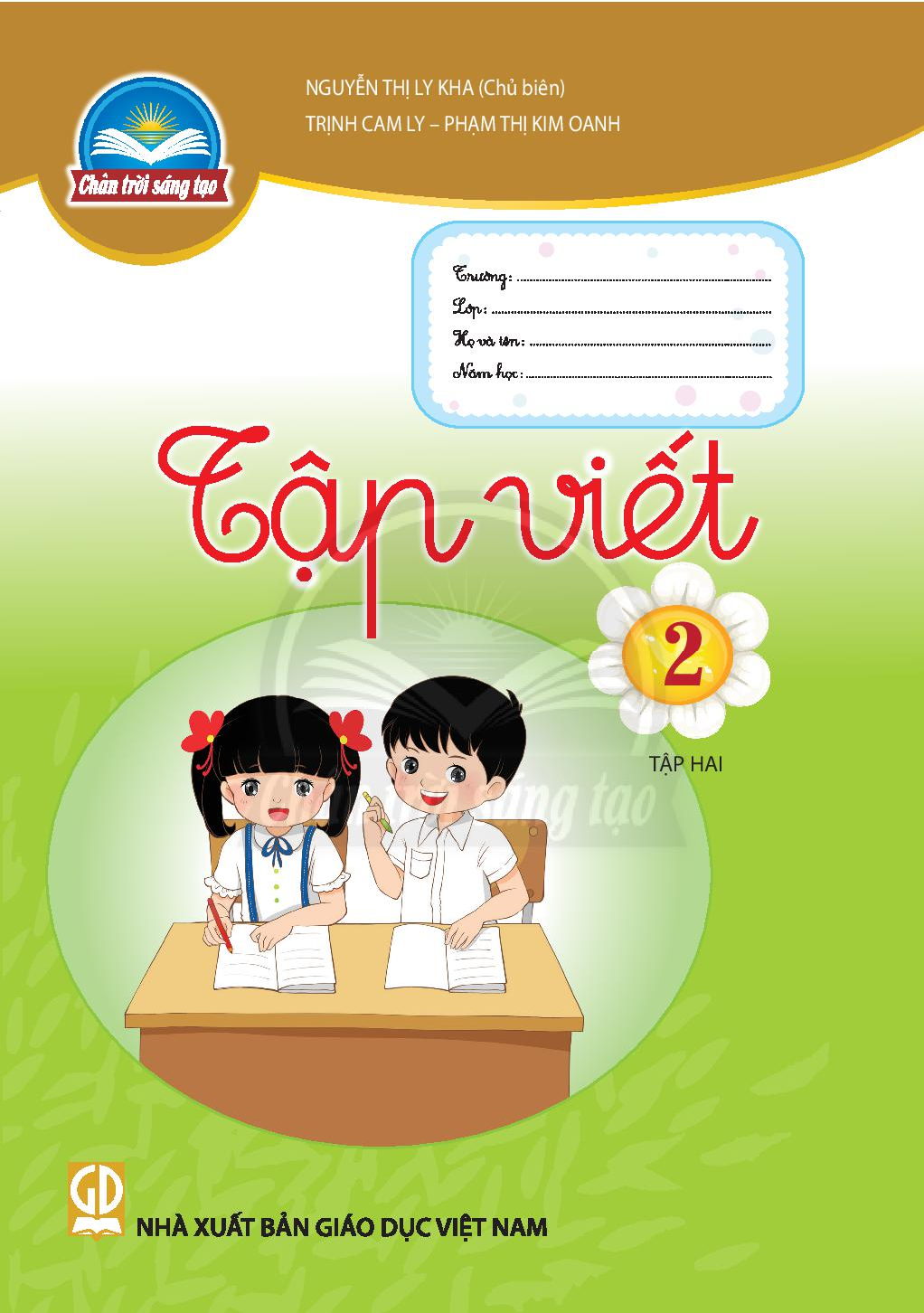 Download Vở tập viết 2 Tập 2 - Trân trời sáng tạo